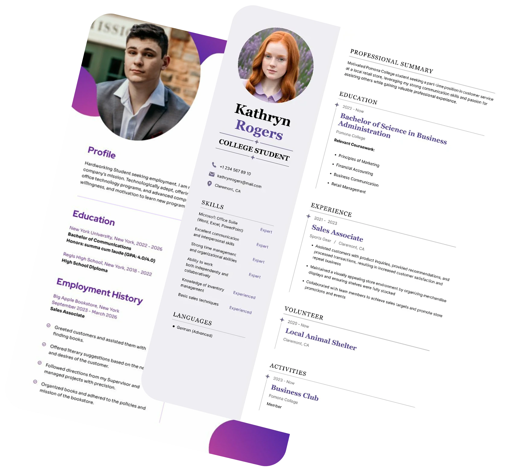 Resume preview