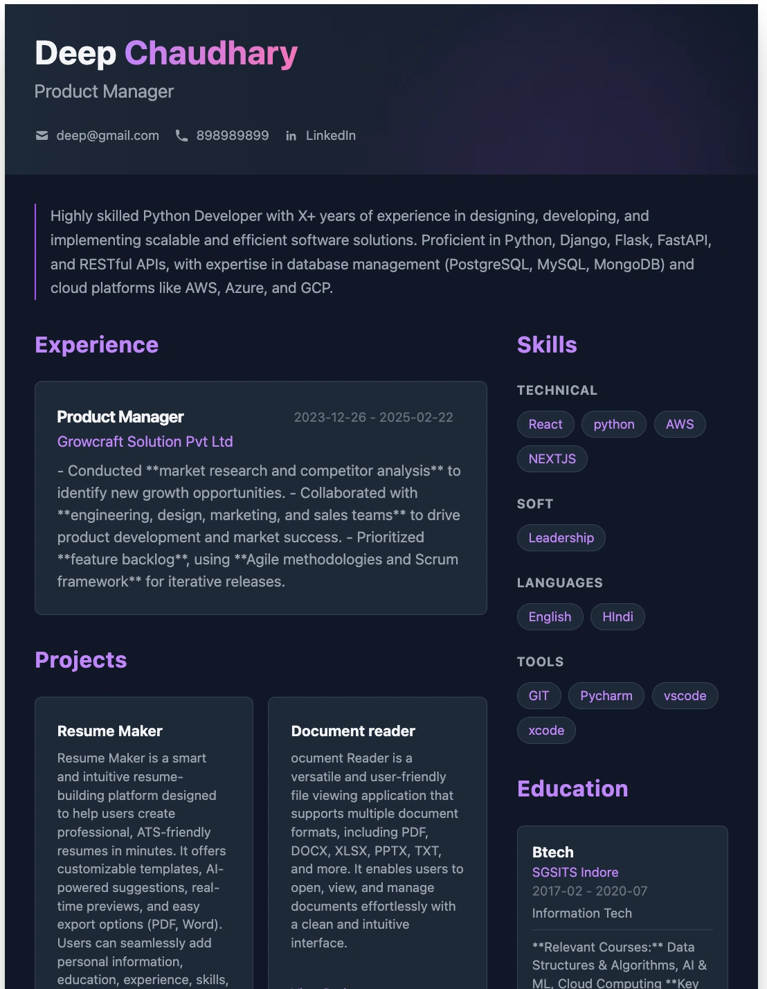Dark Mode